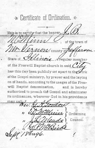 JJohn McMinn's Ordination