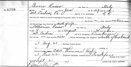 marriage certificate